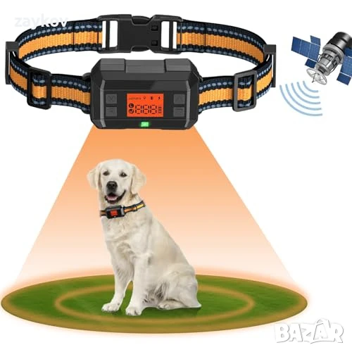 Безжична GPS каишка против бягство за кучета на открито, 30-999M регулируема подобрена ограда, снимка 1