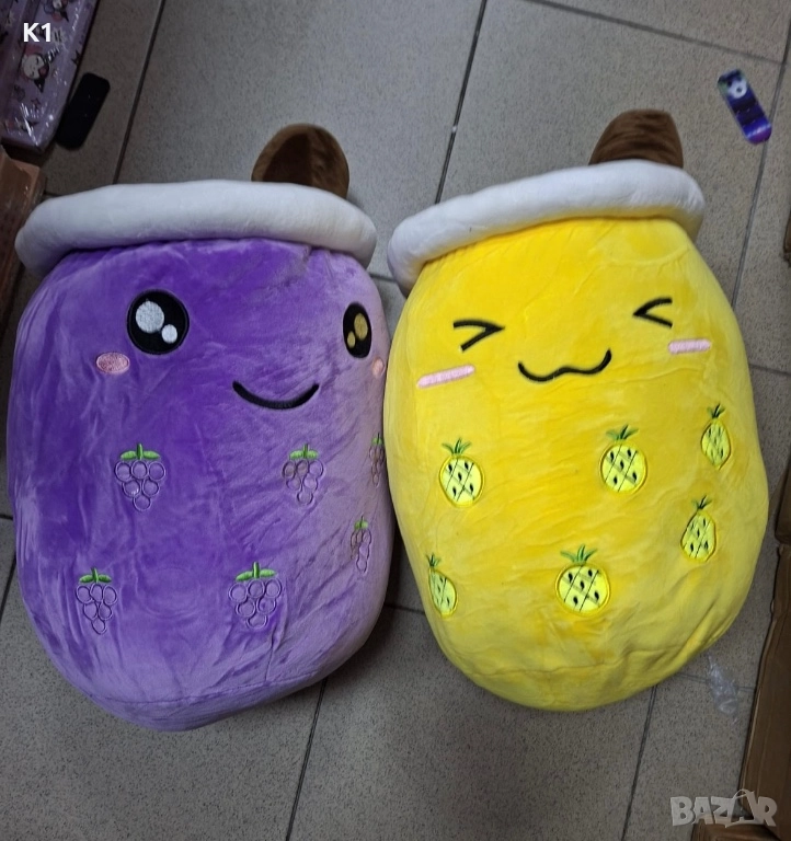 Boba Tea 35cm плюшени играчки, Bubble Tea Бабъл Шейк плюшена играчка, снимка 1