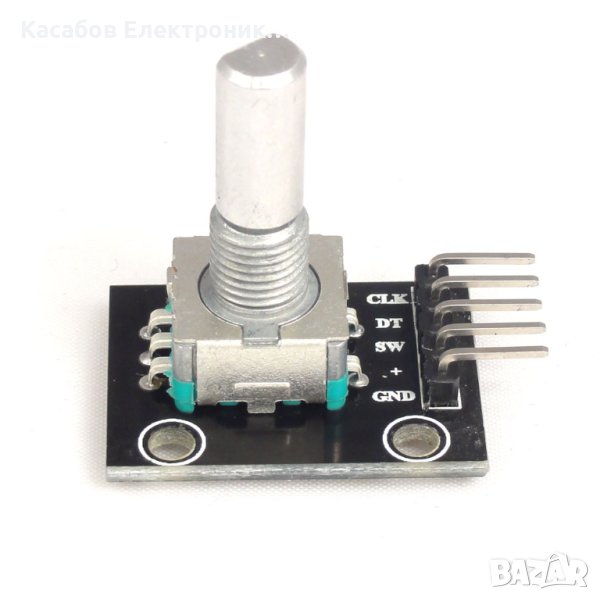 Ротационен енкодер модул с 20 импулса KY-040 L 20мм, снимка 1