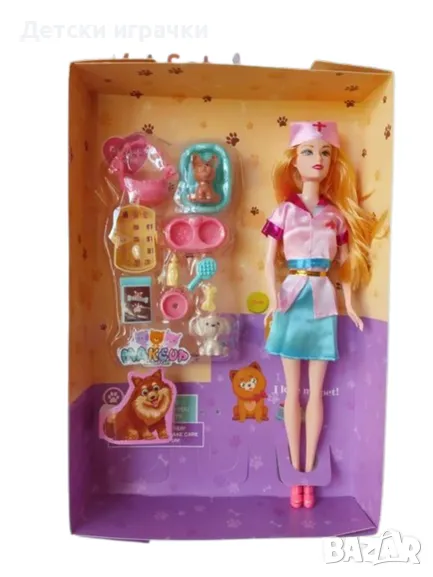 Кукла доктор ветеринар с животни и аксесоари , снимка 1