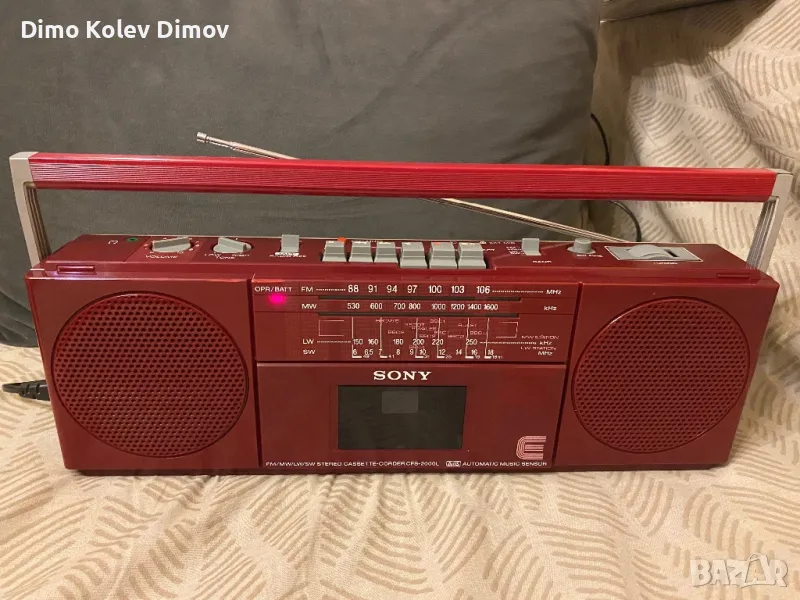 Sony CFS-2000L Касетофон. Red Edition. Rare!, снимка 1