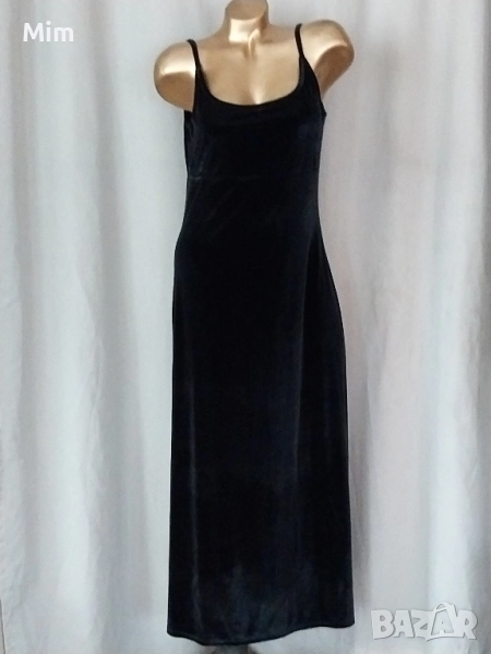 L Дълга черна рокля, снимка 1