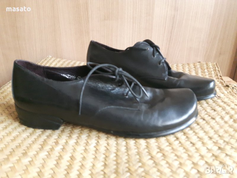 черни обувки EVERYBODY от естествена кожа №40, снимка 1
