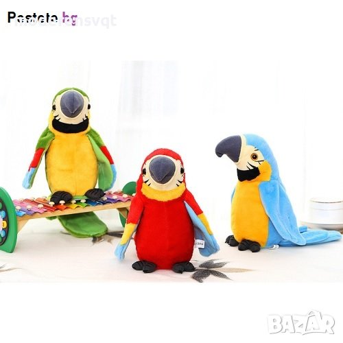 Плюшен интерактивен говорещ папагал Арчи, снимка 1