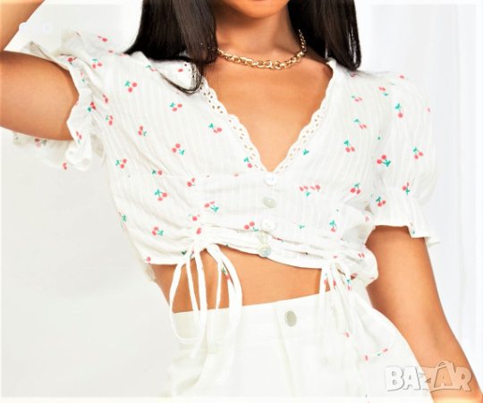 Черешки топ, къс топ бюстие, Секси парти топ, парти топ, снимка 1