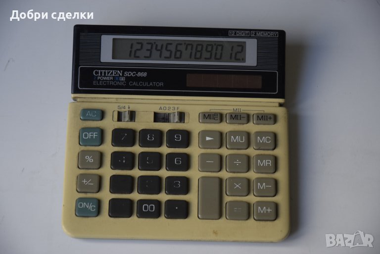 12-цифрен соларен калкулатор със забележки, снимка 1