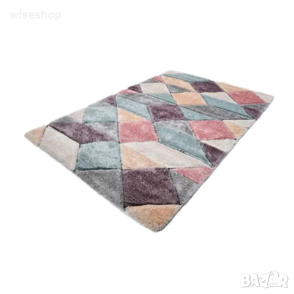 Многоцветен шаги килим –мек акцент за уютна стая-наличен в три размера, снимка 1