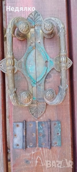 Старинни бронзови австрийски дръжки за врати, снимка 1