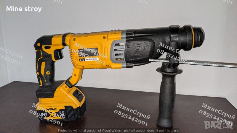 Акумулаторен Перфоратор DeWALT DCH263 24v с 2 батерии 6ah Девалт TSTAK, снимка 1