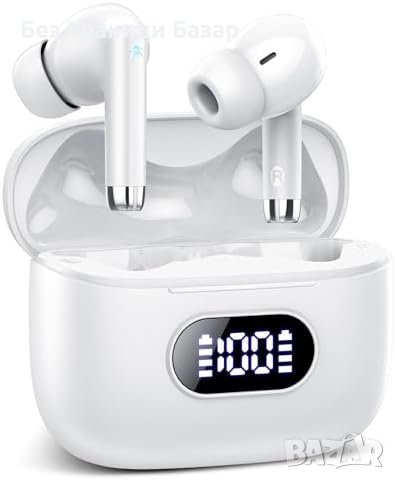 Нови слушалки Водоустойчиви Безжични EarBuds със Силен Бас, Bluetooth 5.3, 40ч Батерия, снимка 1