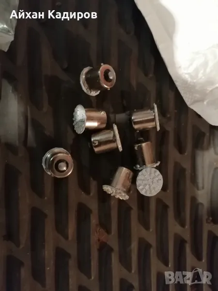 8бр.Лед оранжеви крушки BA15S (1156) 15лв, снимка 1