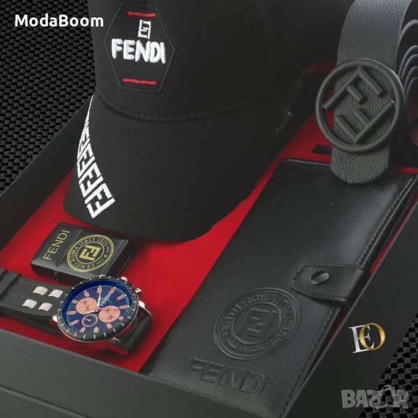 💯Fendi уникален черен мъжки подаръчен комплект💯, снимка 1