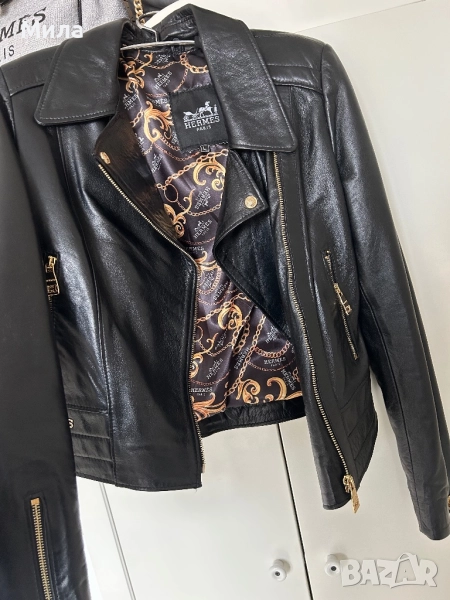 Hermes шикозно яке от естествена кожа, снимка 1