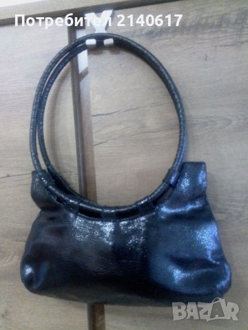 Дамска чанта 100% кожа,естествен лак,Италия, снимка 4 - Чанти - 39742733