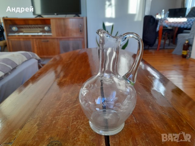 Стара стъклена кана,каничка #8, снимка 3 - Други ценни предмети - 35270891