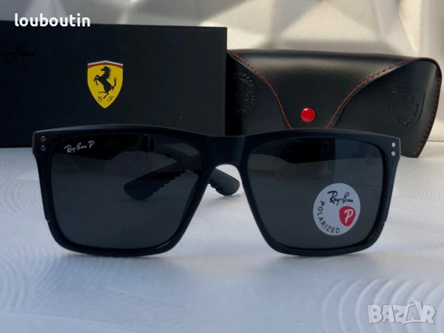 Ray Ban Ferrari класически мъжки слънчеви очила с поляризация, снимка 6 - Слънчеви и диоптрични очила - 52916146