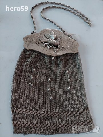 Сребърна дамска чантичка(уникат-сребро 800 проба), снимка 13 - Антикварни и старинни предмети - 38527562