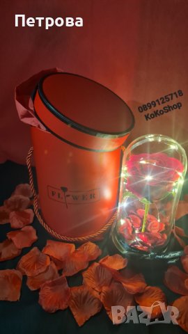 Вечна роза в луксозна кутия/Роза в кутия/вечна роза, снимка 2 - Декорация за дома - 44115806