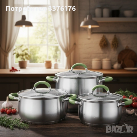 Комплект тенджери , снимка 2 - Съдове за готвене - 53428994