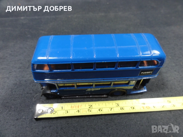 1/76 СТАРА РЕТРО МЕТАЛНА КОЛИЧКА АВТОБУС AEC REGENT EFE LONDON BUS, снимка 7 - Колекции - 51984454
