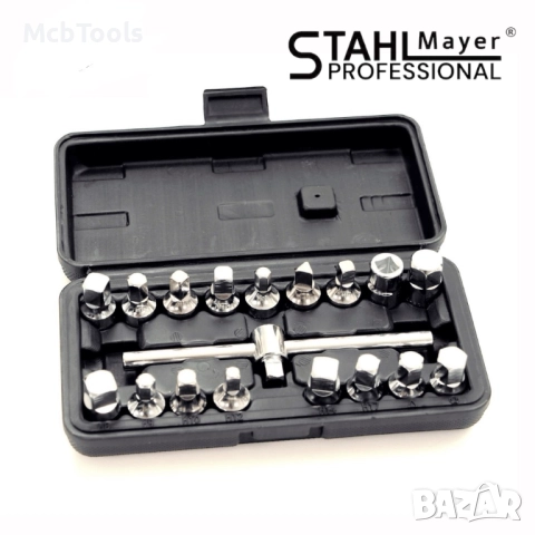 Комплект ключове за пробки на картер 18 части StahlMayer