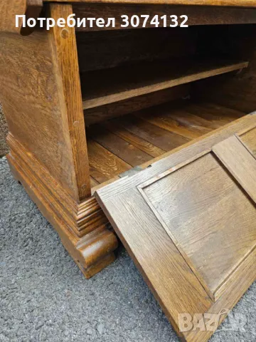 Масивна дъбова ракла с дърворезба, снимка 2 - Ракли - 49090773