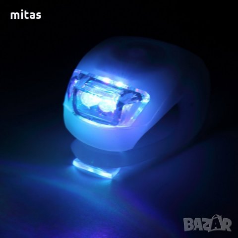 Комплект предна и задна LED светлини за велосипед, Стоп, Фар, Силикон, снимка 8 - Аксесоари за велосипеди - 33234215