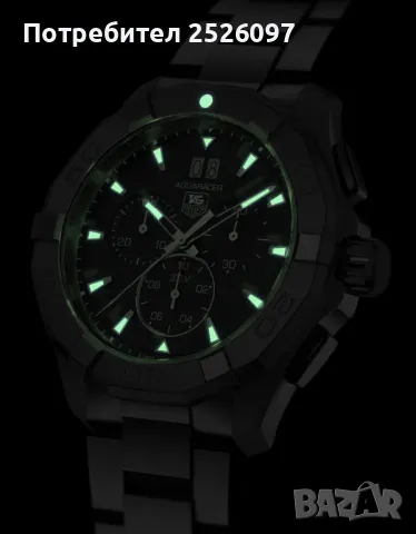 Часовник TAG Heuer Aquaracer Chronograph 43mm CAY1110, снимка 11 - Мъжки - 47350729