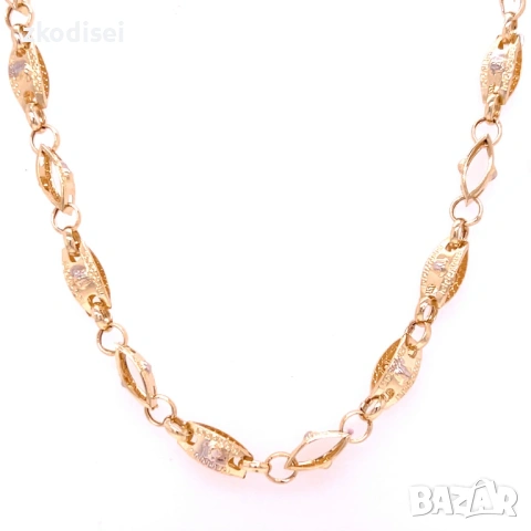 Златен синджир 10,36гр. 66,0см. 14кр. проба:585 модел:37026-1, снимка 2 - Колиета, медальони, синджири - 53348576