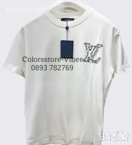 Мъжка бяла тениска LV-BR209