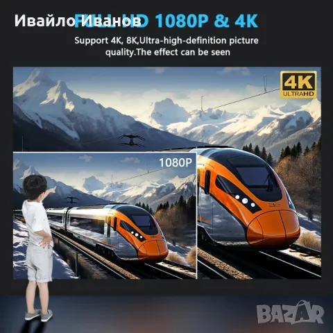 Аndroid LED проектор 1080HD 25000Lumens + Wireless HDMI Set 50m., снимка 9 - Плейъри, домашно кино, прожектори - 49424277