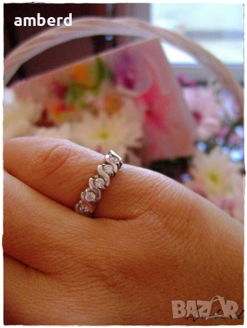 Нежен и елегантен сребърен пръстен - модел R029, снимка 4 - Пръстени - 51355068