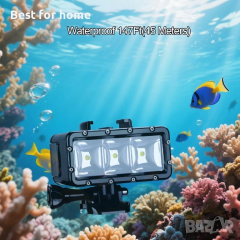 Suptig Водоустойчива, димируема, подводна светлина за GoPro Hero , снимка 7 - Чанти, стативи, аксесоари - 51847186