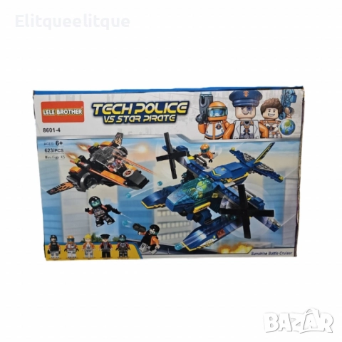 Конструктор "Tech Police vs Star Pirate" 5 броя фигурки – 623 части, 6+ 8601-4, снимка 2 - Други - 52242751
