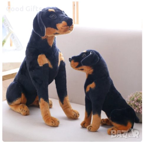 Плюшено куче Ротвайлер, Различни размери, снимка 5 - Плюшени играчки - 43002604