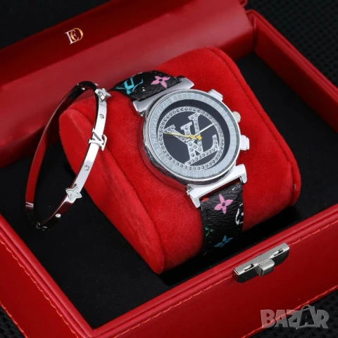 Часовник+гривна louis vuitton hermes versace gucci chanel gucci , снимка 4 - Дамски - 51258918