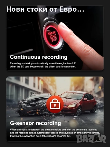 Akeeyo-P1 предна видеокамера за автомобил, 1080P WiFi, снимка 4 - Други - 52323038