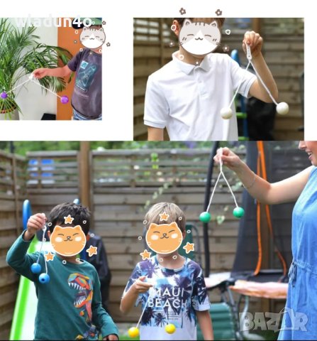 Забавна игра от детството Clackers/TWIRLERZ GLITT-10лв, снимка 6 - Други игри - 40115493