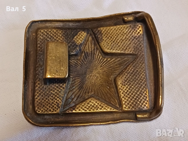 Тока , катарама за стар военен колан - БНА , НРБ, снимка 3 - Антикварни и старинни предмети - 52938525