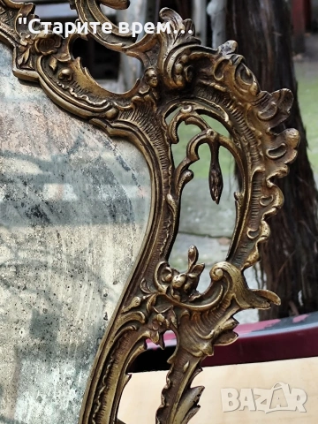 Настолно Огледало  Бронз Наполеон III, снимка 5 - Други ценни предмети - 53513239