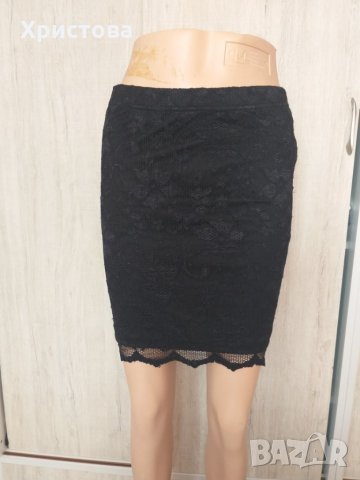 Дантелена пола ВЕРО МОДА в черно - 12,00лв., снимка 10 - Поли - 28382006