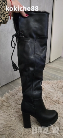 Кожени чизми на ток