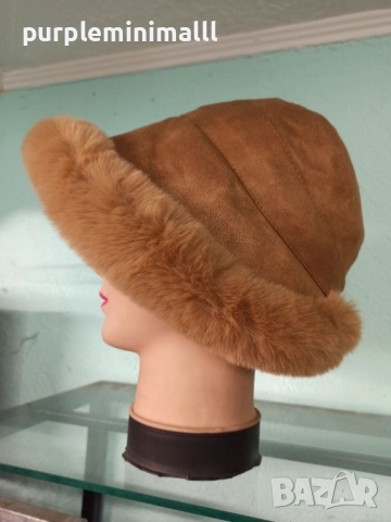 Дамска зимна шапка, снимка 3 - Шапки - 52753729