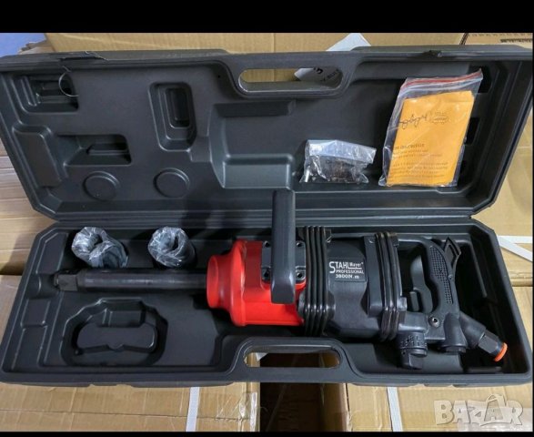 Пневматичен професионален гайковерт 1цол STAHLMAYER - 3800 Nm ГЕРМАНИЯ с 2 вложки , снимка 2 - Други инструменти - 33135103