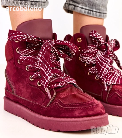 Дамски високи маратонки с дебели връзки от Klevis, снимка 17 - Маратонки - 52425560