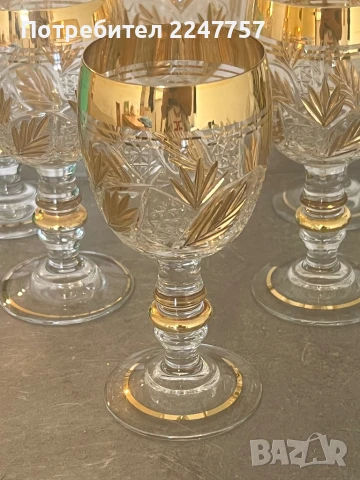 6 бр кристални чаши за вино