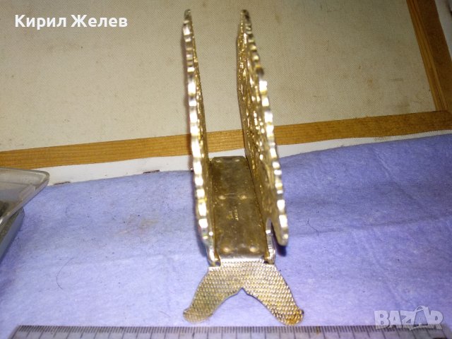 Стара РУСКА СССР МЕТАЛНА ФЛОРАЛНО ОРНАМЕНТИРАНА НАСТОЛНА ПОСТАВКА За ПИСМА БЕЛЕЖКИ САЛФЕТКИ 41345, снимка 11 - Антикварни и старинни предмети - 43828016
