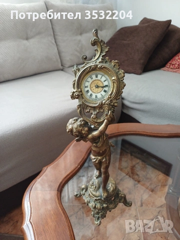 Античен каминен часовник., снимка 2 - Антикварни и старинни предмети - 53075562