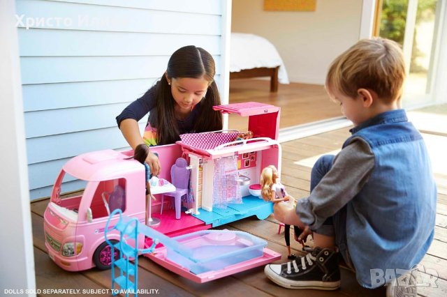 Barbie Барби Кемпер Каравана Къмпинг с Пързалка и Басейн, снимка 6 - Кукли - 43484804