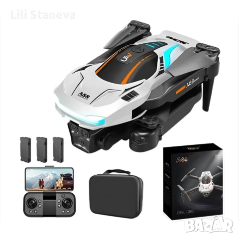 Сгъваем дрон A88 с двойна 1080P камера и интелигентни функции, за управление. , снимка 5 - Дронове и аксесоари - 51110409